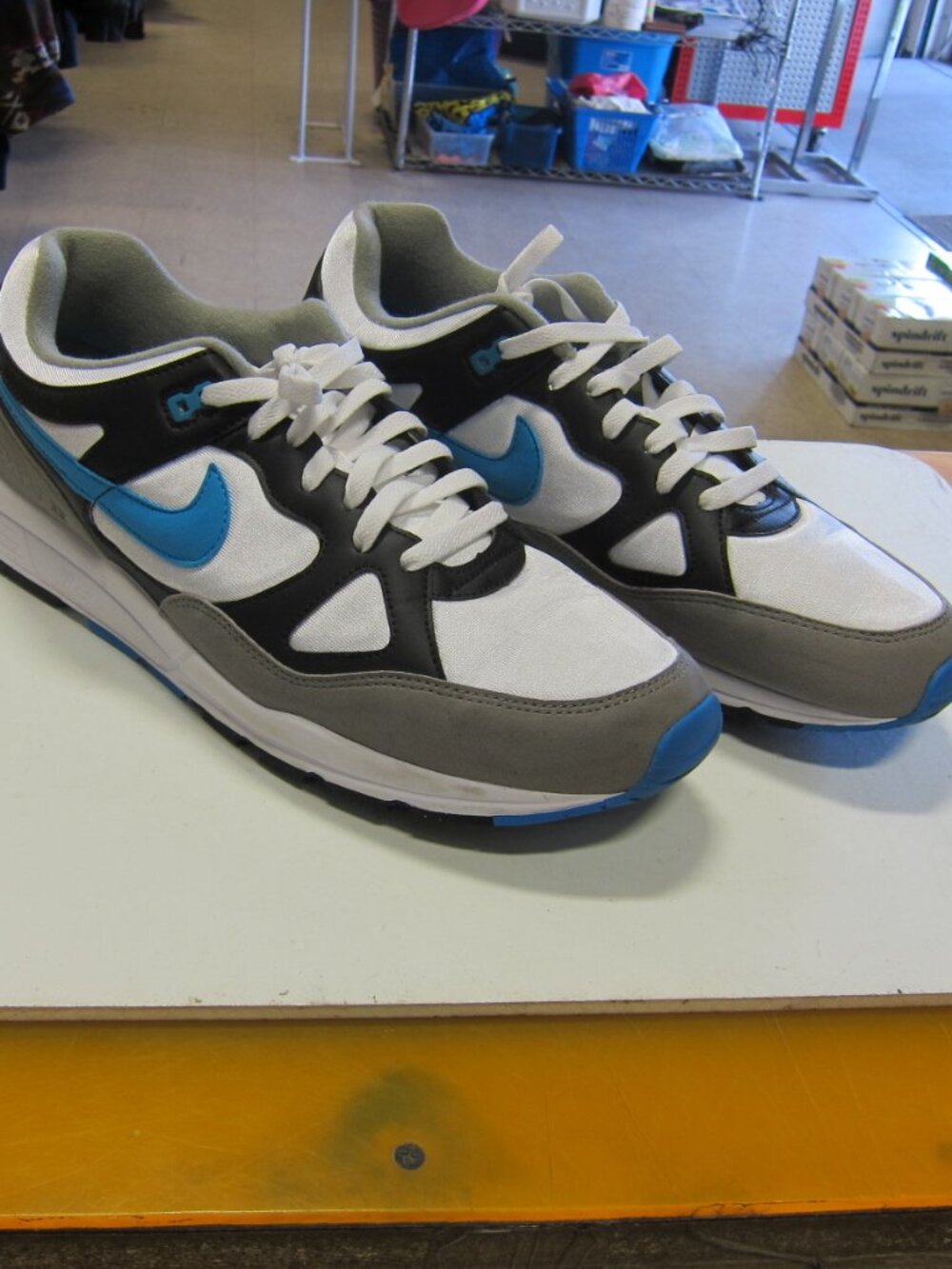 Nike Air Span 2 Men's 14 Laser Blue/White/Black/Grey Athletic Shoe's AH8047-001